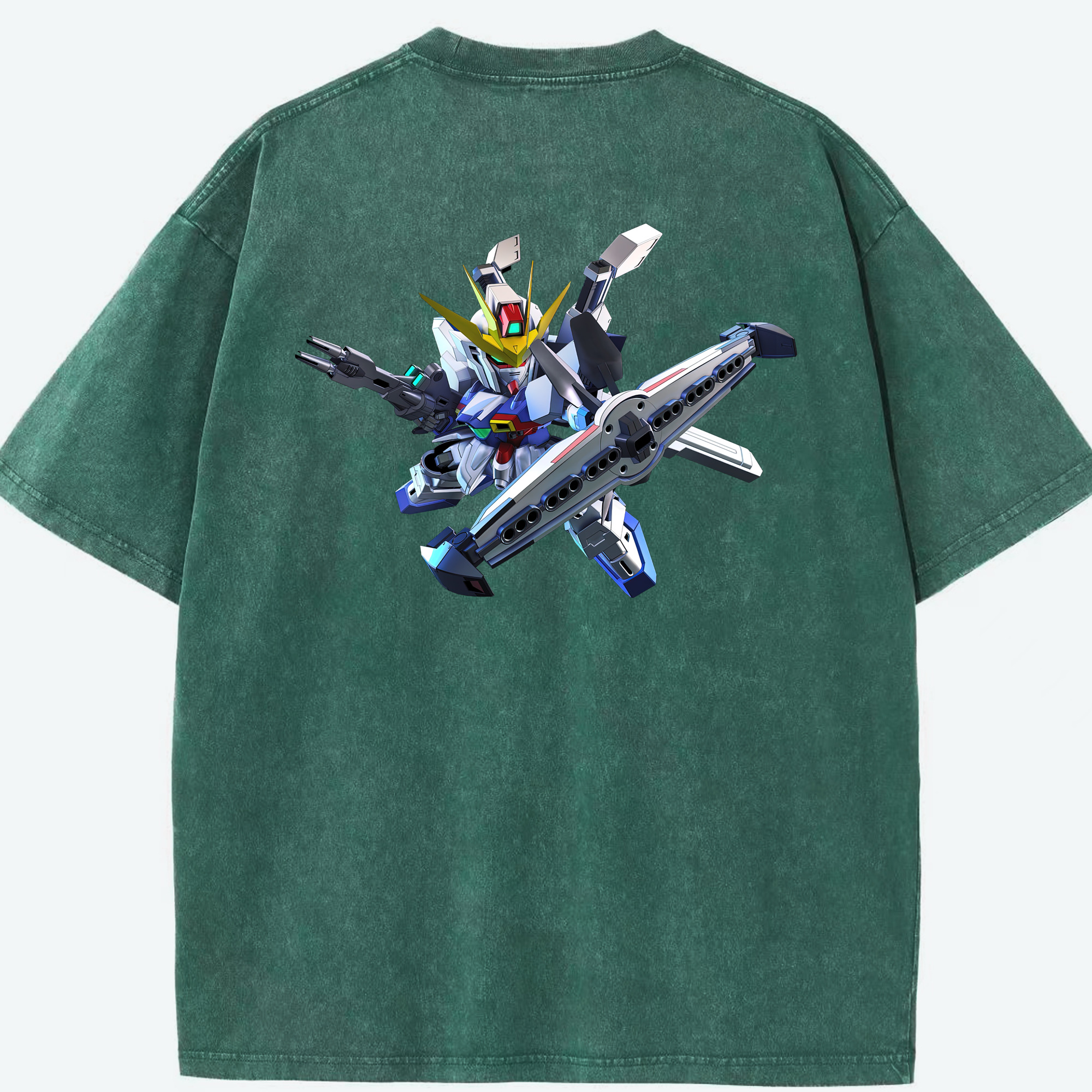 （画像用） 機動戦士ガンダム Mobile Suit Gundam 綿100% ヴィンテージ風 半袖Tシャツ（背面プリント）